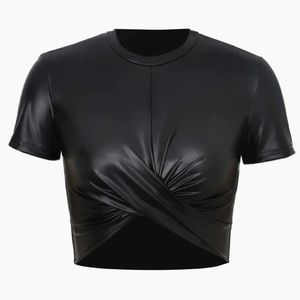 MICAS Black Twist Front Crop Top
